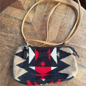 Pendleton Aztec Design Wool Crossbody Bag